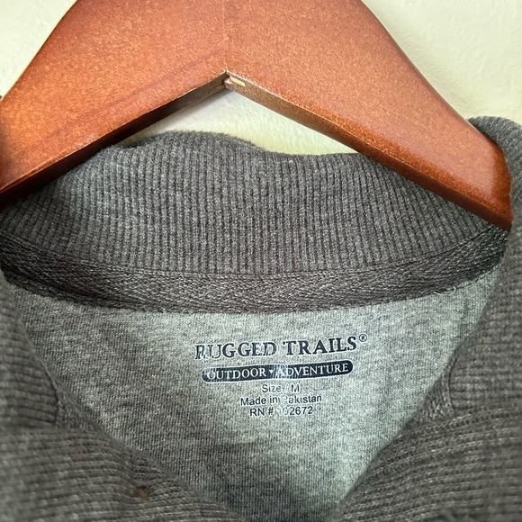 Rugged Trails | Long sleeve sweater pullover henley size M - Picture 2 of 4